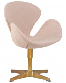 Кресло дизайнерское DOBRIN SWAN ткань/золотое основание