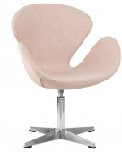 Кресло дизайнерское DOBRIN SWAN ткань/алюминиевое основание