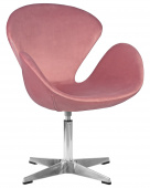 Кресло дизайнерское DOBRIN SWAN велюр/алюминиевое основание