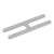 Комплект соединителей прямых (2шт.) R-line 107x32x5