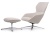 Кресло RV DESIGN Selin кресло + оттоманка (кашемир)
