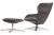 Кресло RV DESIGN Selin кресло + оттоманка (кожа)