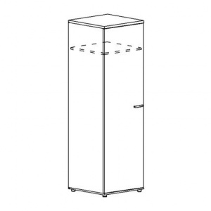 Шкаф для одежды глубокий узкий (60x59x193) Albero А4 9312